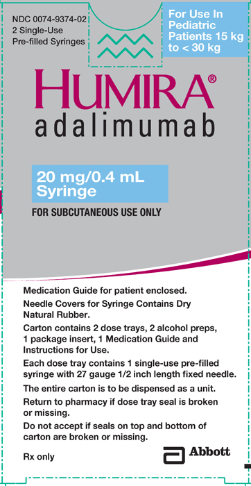 Humira 20 mg/0.4 mL syringe