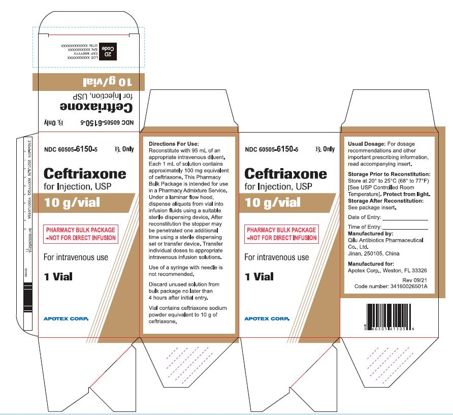 Ceftriaxone 10 g/vial Carton Label-anti