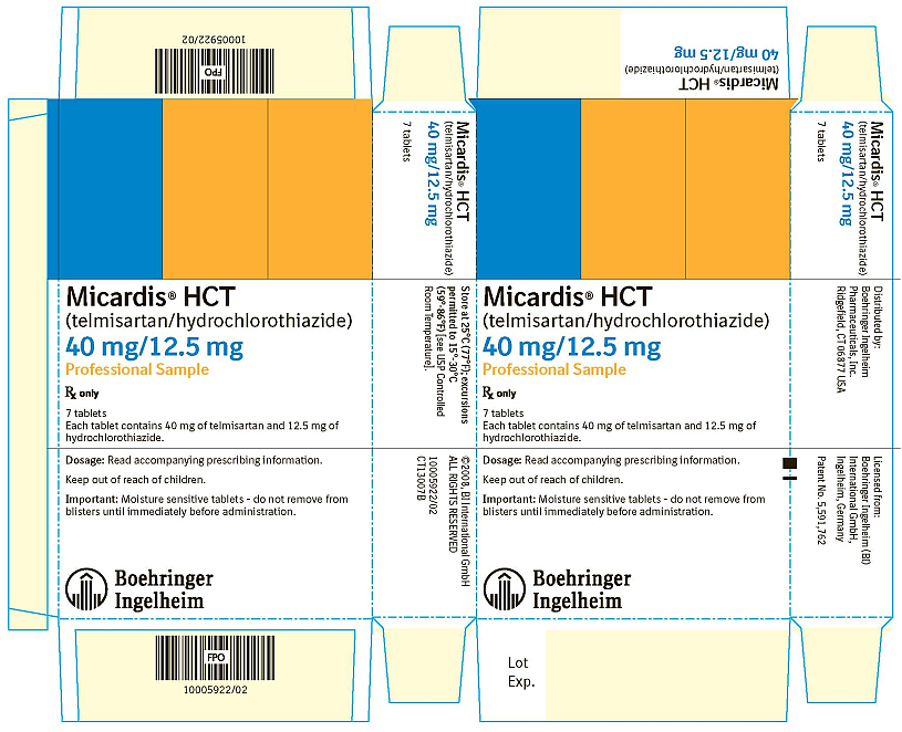 Micardis 40mg/12.5mg 7 Tablets NDC 0597-0043-70