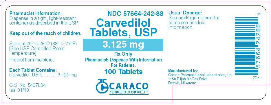 3.125 mg 100 Tablets