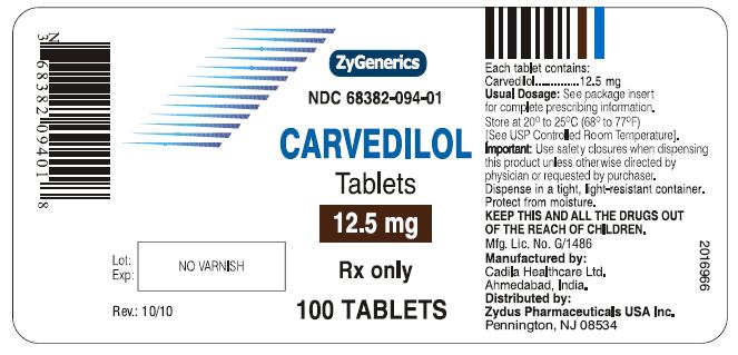 Carvedilol Tablets, 3.125 mg