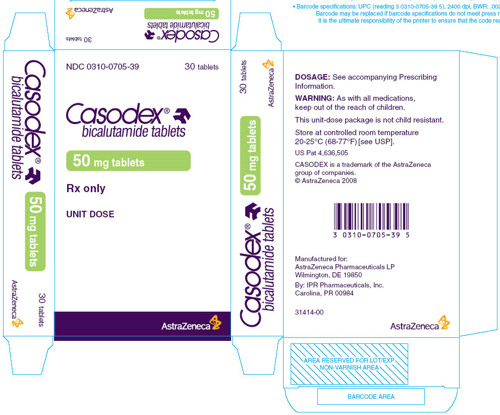 Casodex 50mg - 30 tablet count blister pack carton