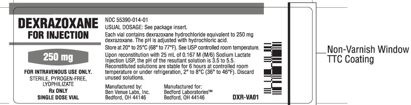 Vial label for Dexrazoxane for Injection 250 mg