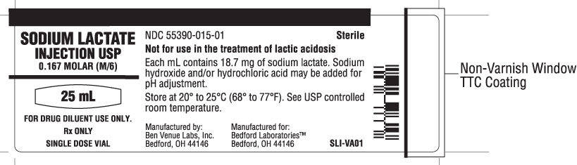 Vial label for Sodium Lactate Injection USP 25 mL