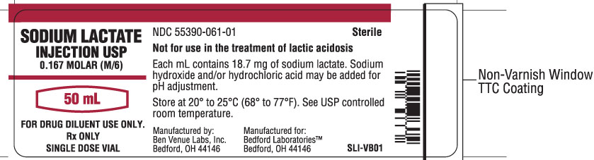 Vial label for Sodium Lactate Injection USP 50 mL 