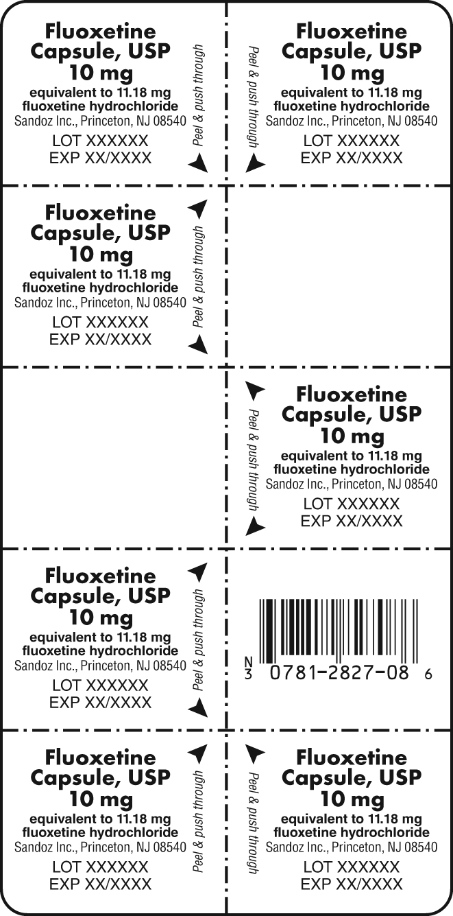 Fluoxetine Hydrochloride 10 mg Blister Pack
