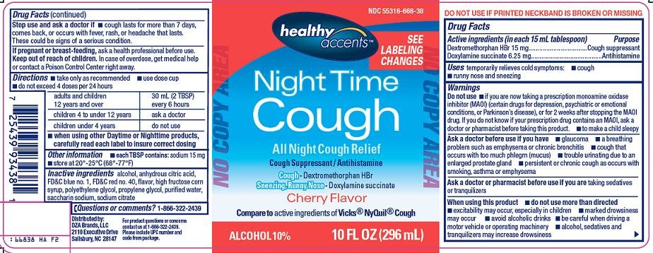 Night Time Cough Label