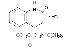 Carteolol hydrochloride (structural formula)