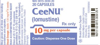 CeeNU 10 mg Bottle Label
