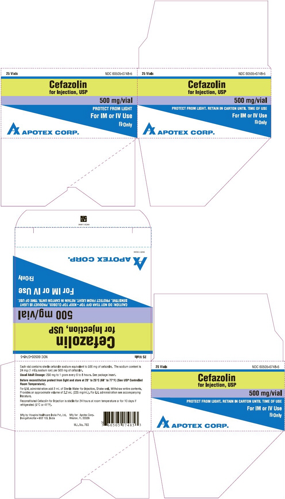 Principal Display Panel - 500 mg 25 Vial Carton
