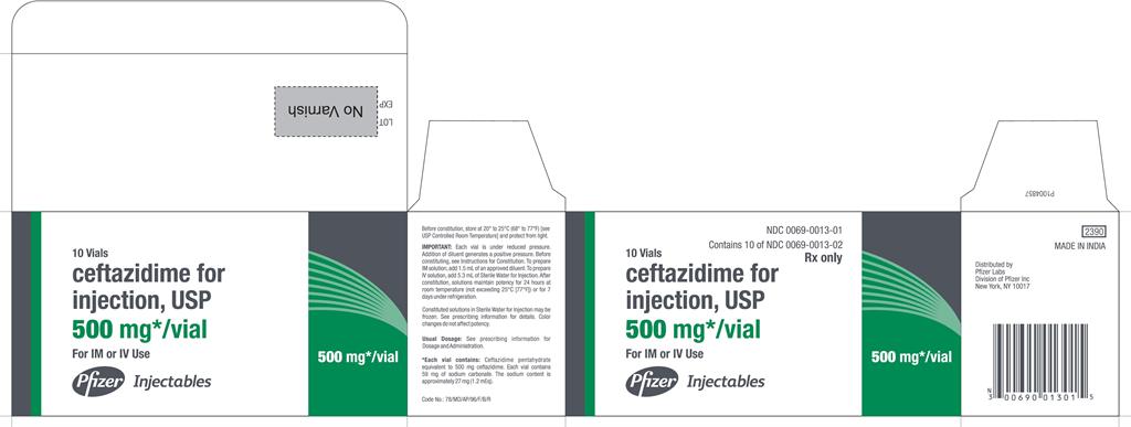 PACKAGE LABEL-PRINCIPAL DISPLAY PANEL - 500 mg (10 Vial) Box Label