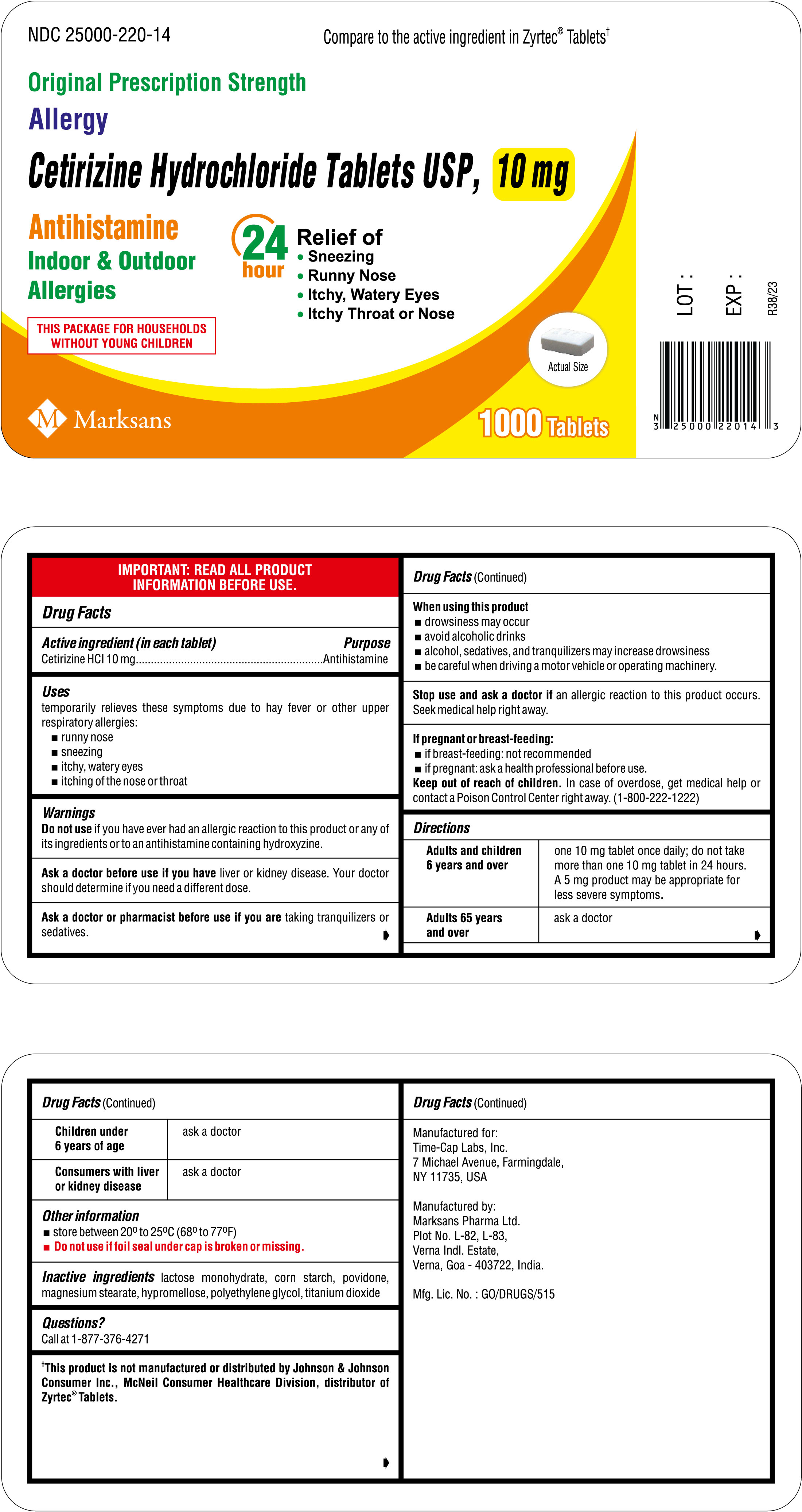 cetirizine-hcl-10-mg-1000s-label