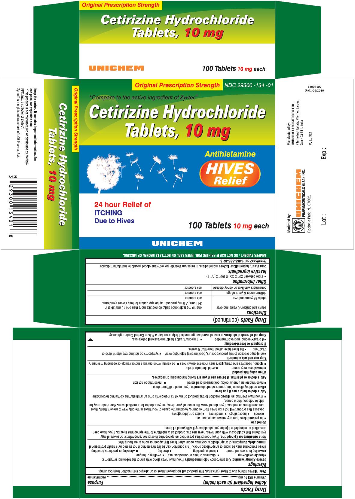 Cetirizine Hydrochloride Tablets 10 mg - Hives Relief