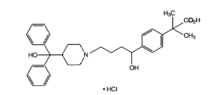 Chemical Structure Fexofenadine hydrochloride