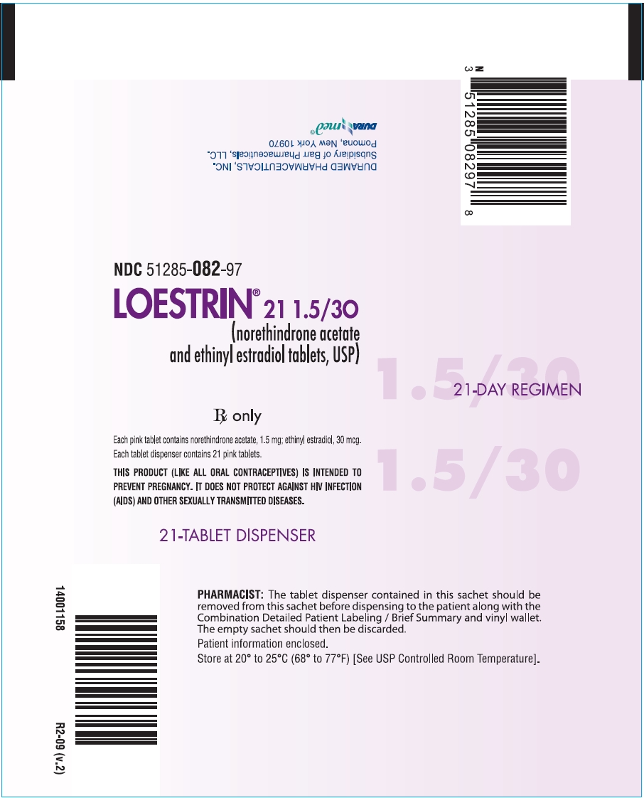 Loestrin 21 1.5/30 Pouch Label