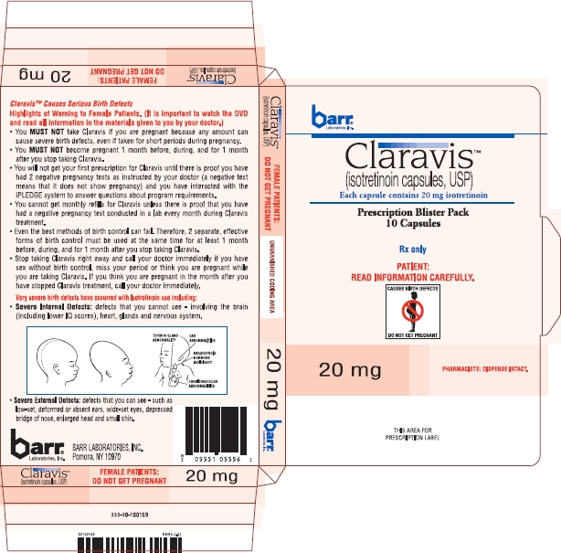 Claravis 20 mg Capsules Prescription Blister 10s Pack, Part 2 of 4