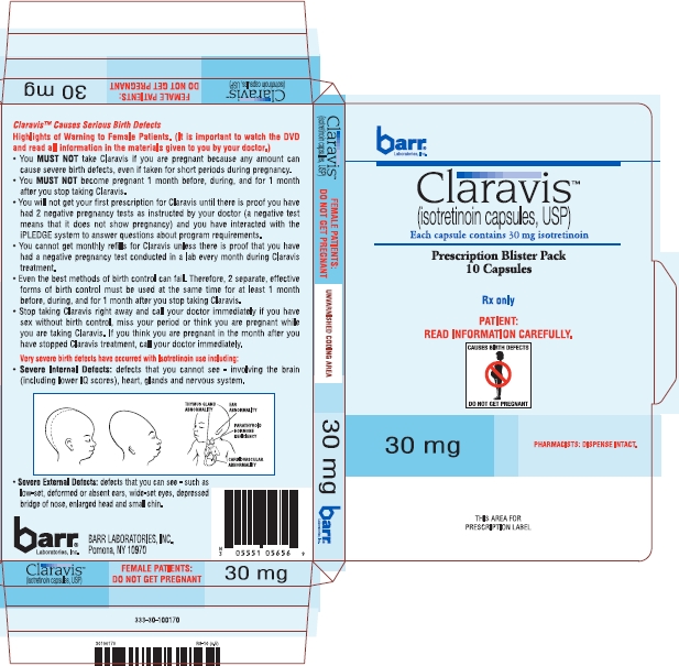 Claravis 30 mg Capsules Prescription Blister 10s Pack, Part 2 of 4