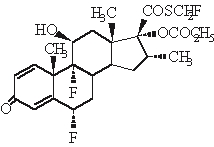 image of Fluticasone propionate chemical structure