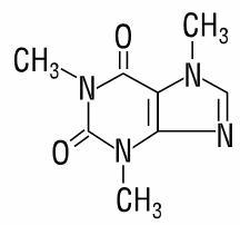 image of chemical structure for caffeine