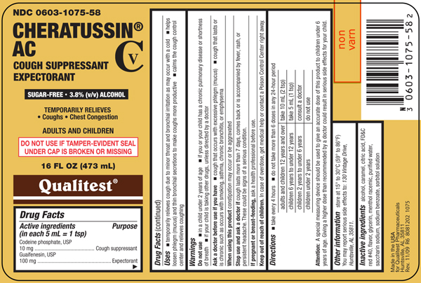 This is an image of the label for Cheratussin AC.