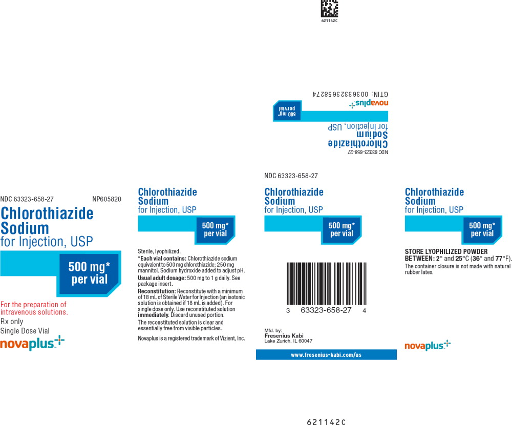 PACKAGE LABEL - PRINCIPAL PANEL - Chlorothiazide 500 mg* Carton
