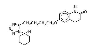 Structural formula for cilostazol