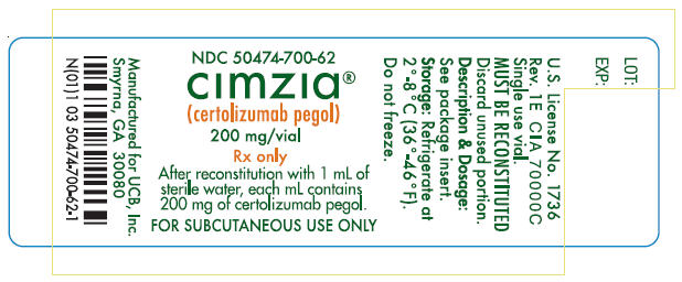 Principal Display Panel - 200 mg/vial label