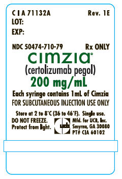 Principal Display Panel - 200 mg/vial syringe label