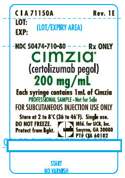 Principal Display Panel - 200 mg/mL sample syringe label