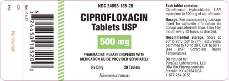Ciprofloxacin 500 mg 20 Tablets