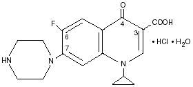Ciprofloxacin chemical structure 