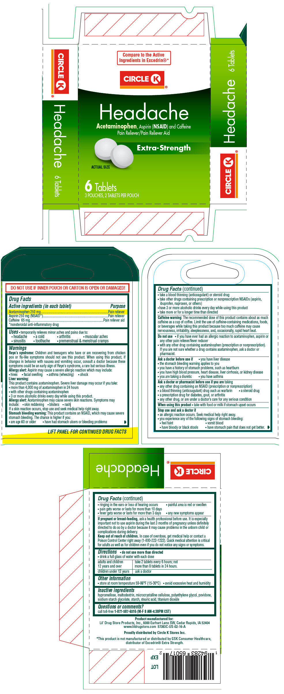 PRINCIPAL DISPLAY PANEL - 6 Tablet Pouch Carton
