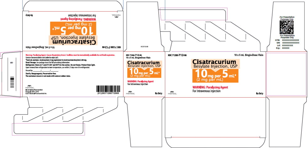 PRINCIPAL DISPLAY PANEL – Cisatracurium Besylate Injection, USP – 5 mL Carton
