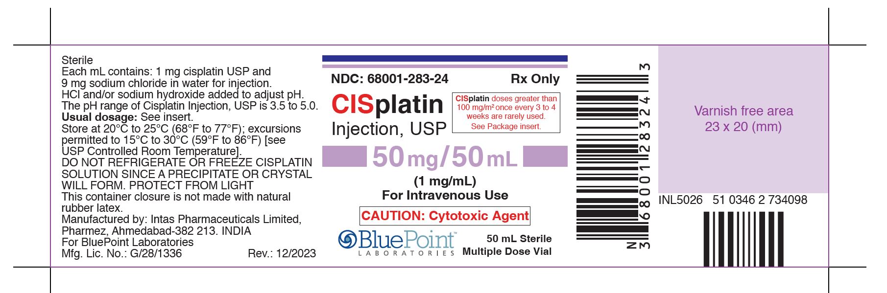 CISPLATIN INJECTION USP 50ML Label Rev 12_23