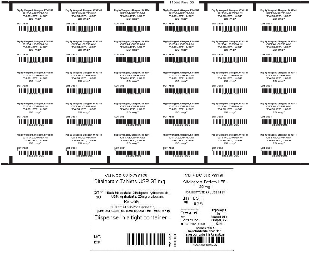 Citalopram Tablet 20mg Unit Dose Label