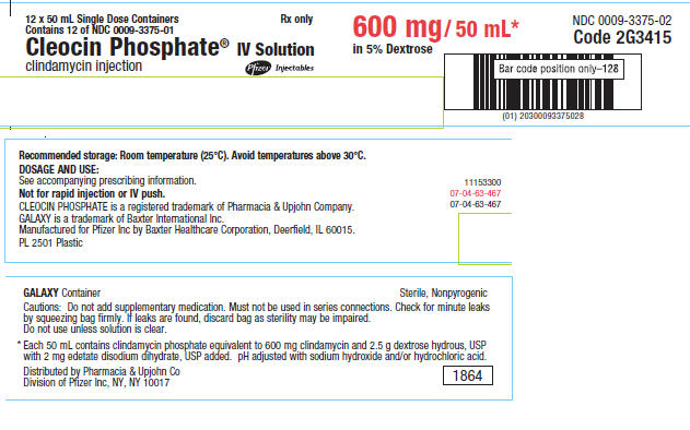 PRINCIPAL DISPLAY PANEL - 600 mg/ 50 mL Bag Label