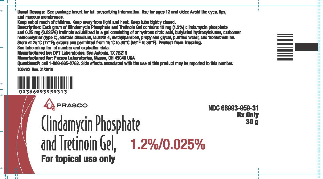 clindamycin and tretinoin gel 30g tube label