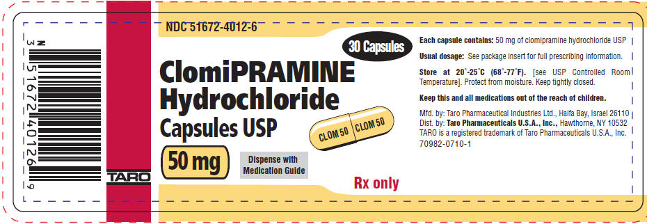 50 mg Capsules Bottle Label