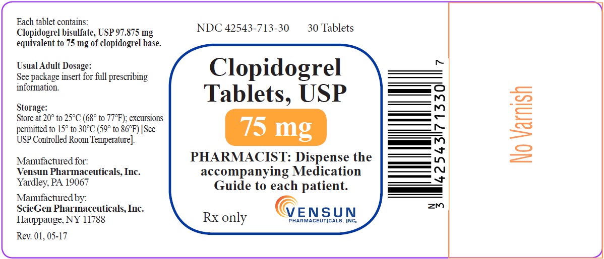 Clopidogrel Tablets 75 mg Bottle