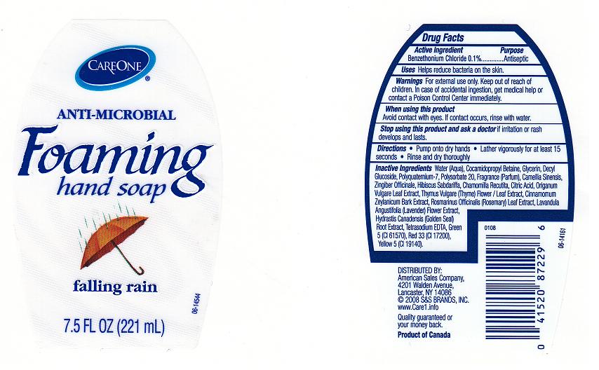 IMAGE OF CAREONE ANTIMICROBIAL FOAMING HAND SP FALLING RAIN