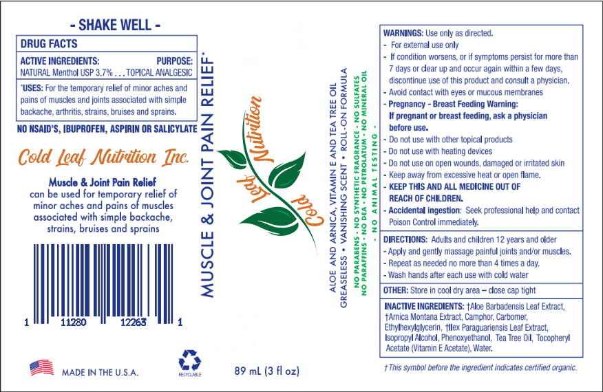Principal Display Panel - Cold Leaf Nutrition Container Label
