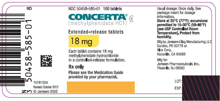 PRINCIPAL DISPLAY PANEL - 18 mg Tablet Label