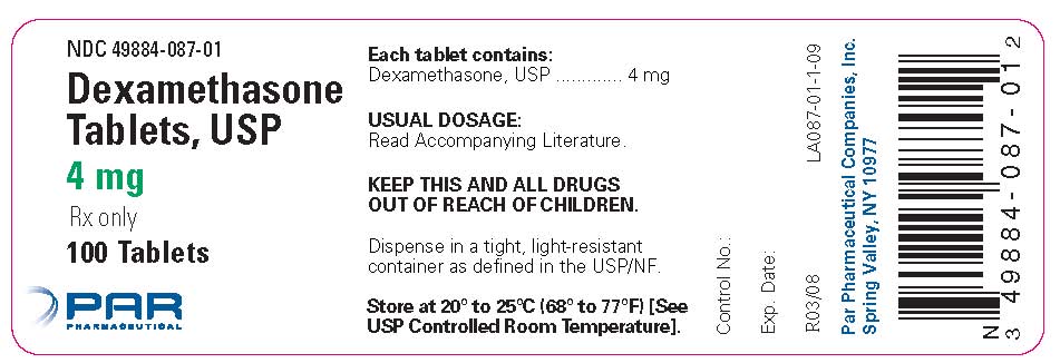 This is the 4 mg container label