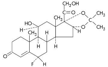 Structural formula for flurandrenolide.