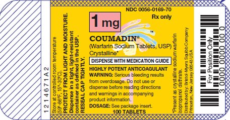 COUMADIN 1 mg 100 Tablets