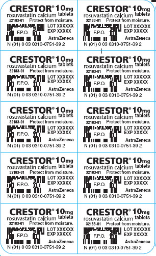 Crestor 10mg - blister pack