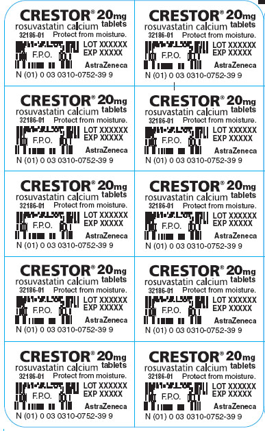 Crestor 20mg - blister pack