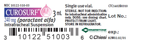 Curosurf 3 mL vial label