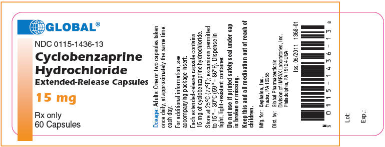 PRINCIPAL DISPLAY PANEL - 15 mg Capsules Bottle Label