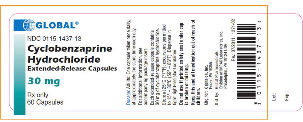 PRINCIPAL DISPLAY PANEL - 30 mg Capsules Bottle Label